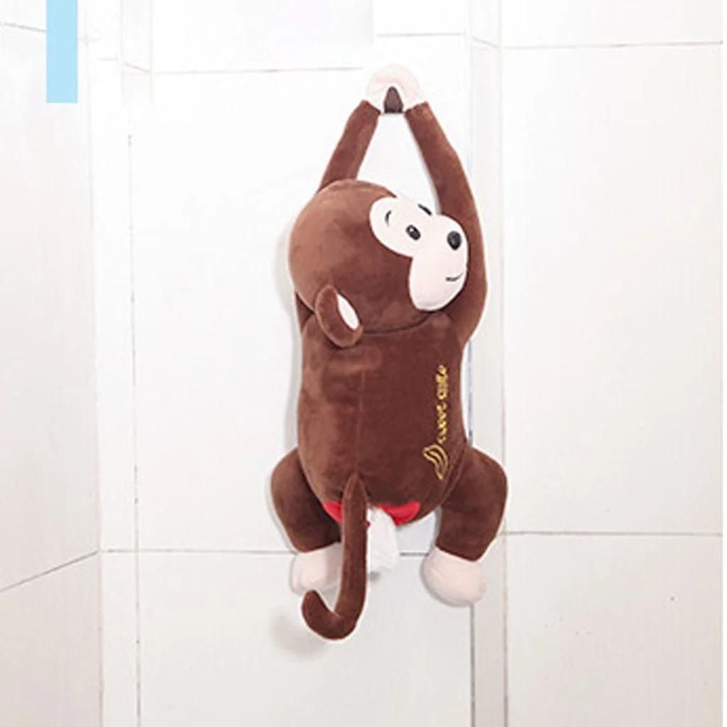 Cute Cartoon Monkey Plush Tissue Holder Box