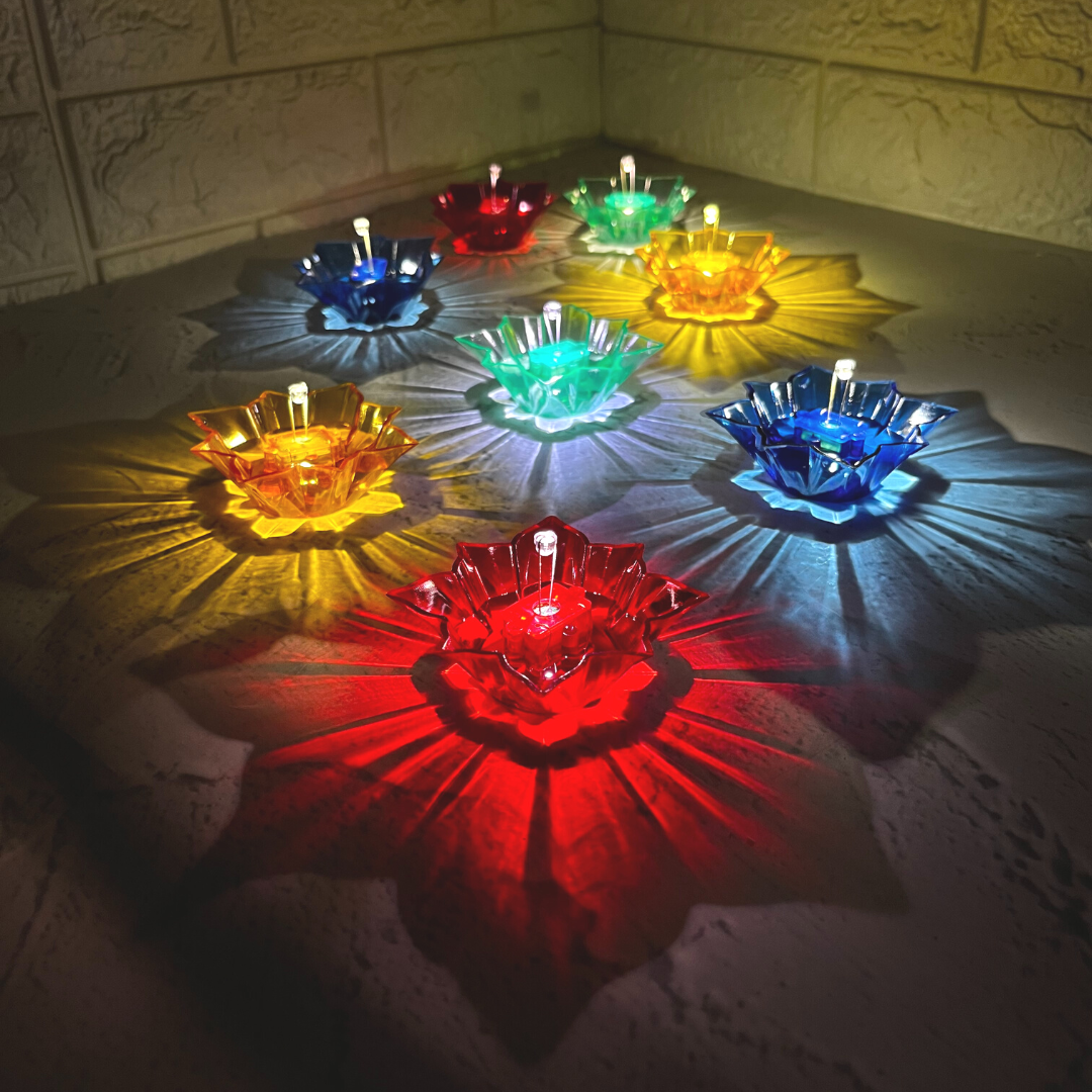 Reflection LED Diyas with Water Sensor | Pack of 6