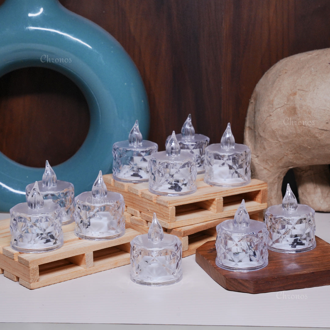 vCrystal Diamond Reflection LED Tealight Candle