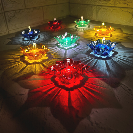 Reflection LED Diyas with Water Sensor | Pack of 6